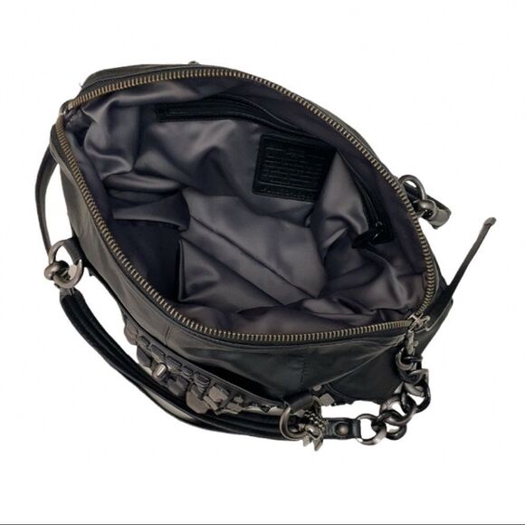 COACH Studded Flagship Ella Bag in Black - Picture 2 of 10